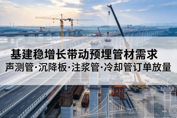 贡井基建稳增长带动预埋监测管材需求，声测管、沉降板、注浆管订单持续放量